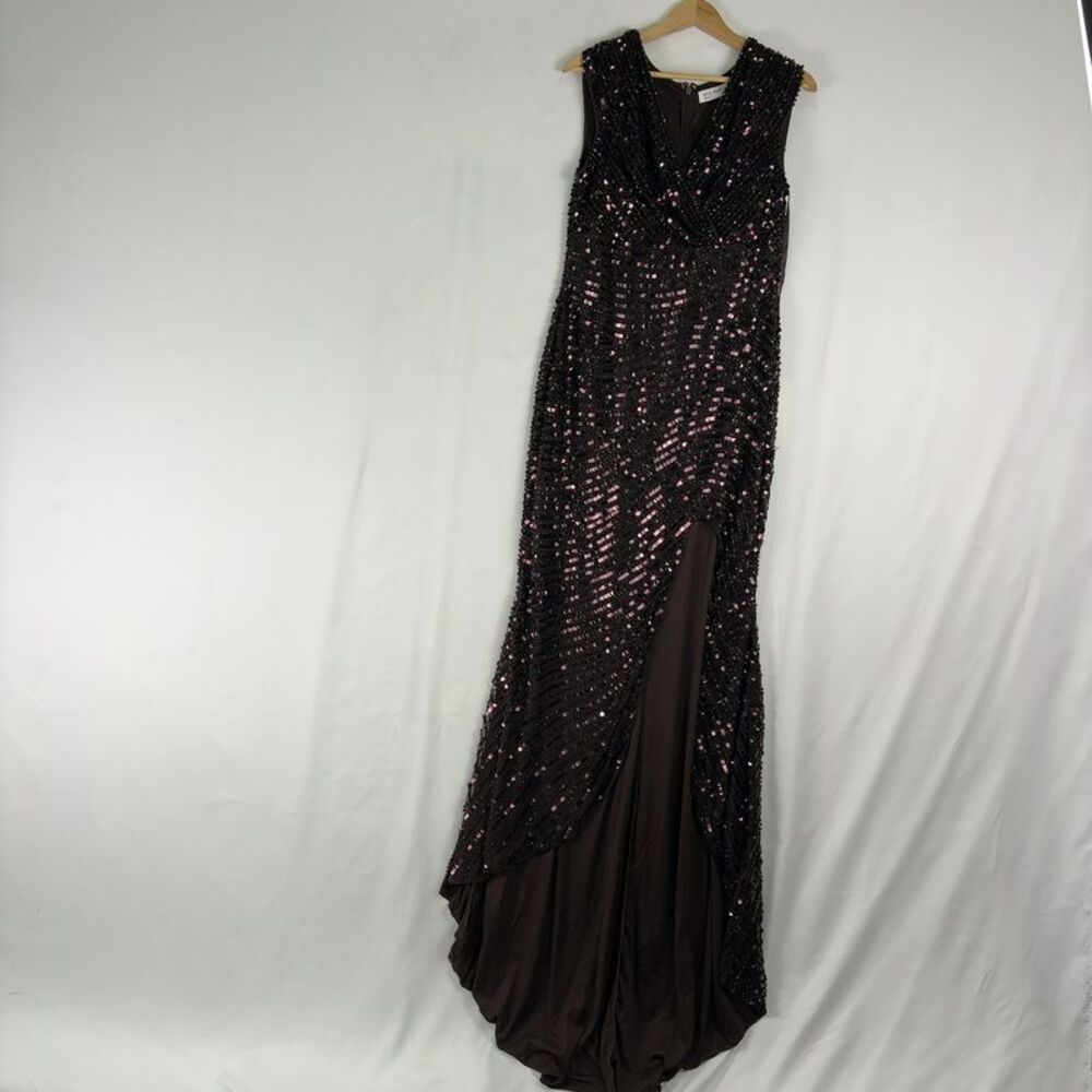 Mac Duggal Bronze Sequin Formal Gown